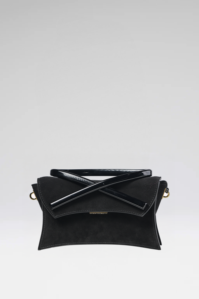 MANI CLUTCH - Suede Black